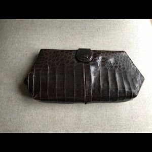Vintage Bellstone crocodile clutch